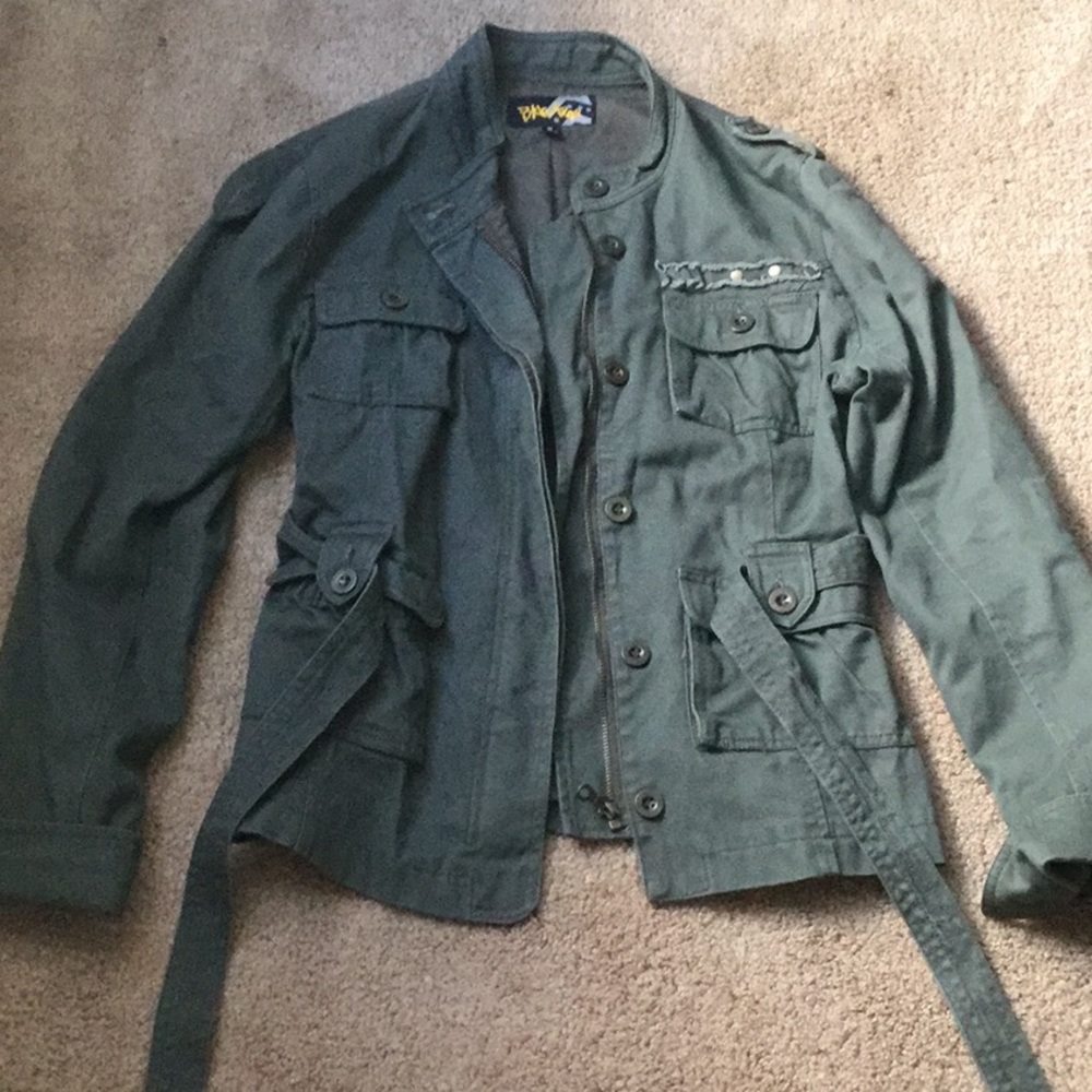 Green leather jacket